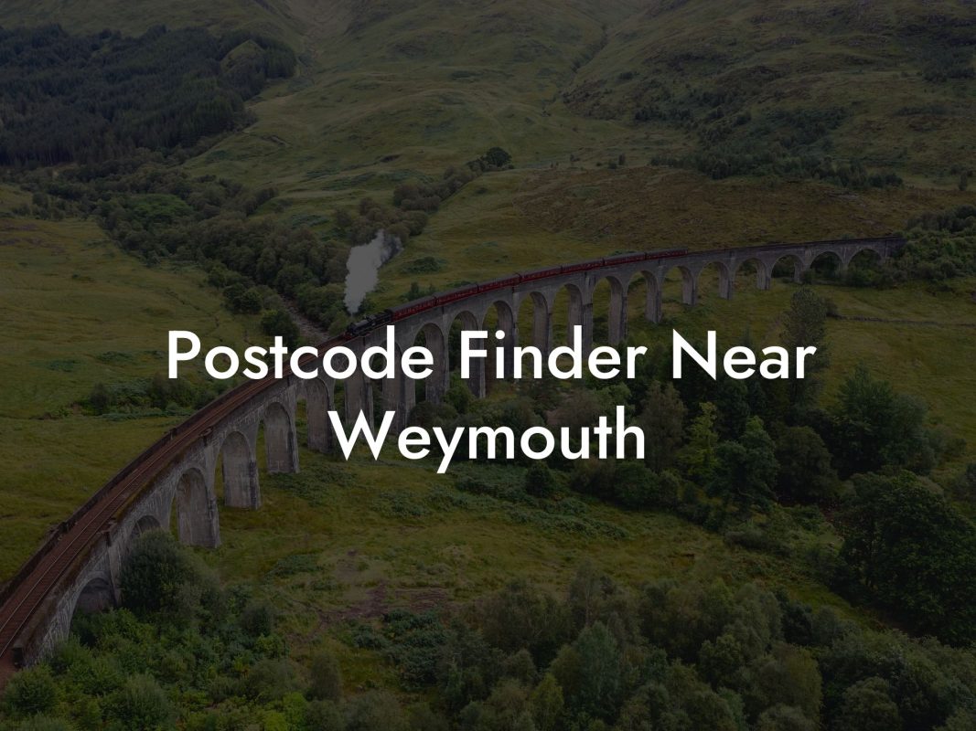 Postcode Finder Near Weymouth