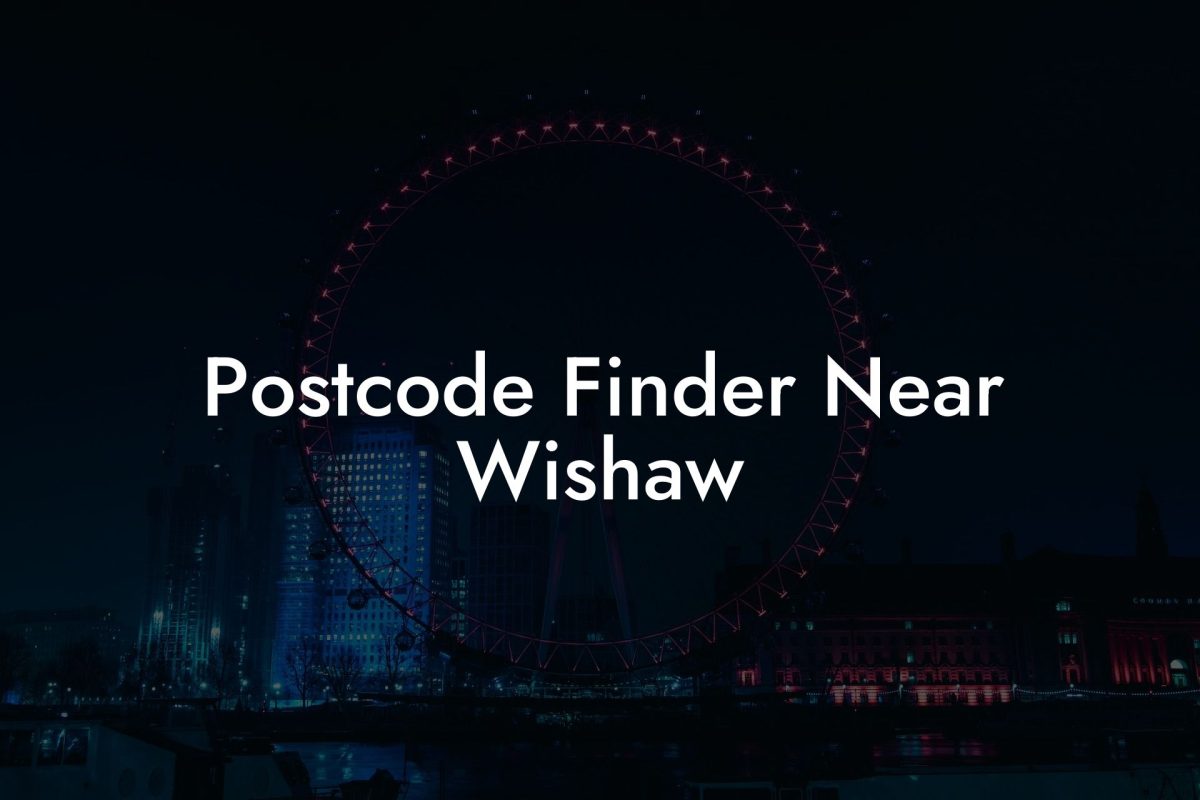 Postcode Finder Near Wishaw