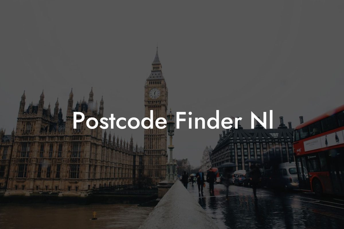 Postcode Finder Nl