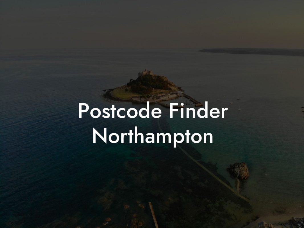 Postcode Finder Northampton