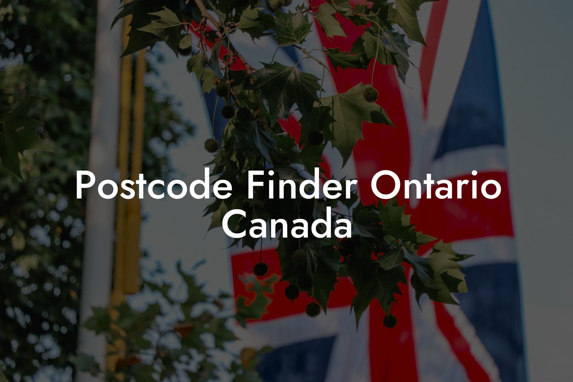 Postcode Finder Ontario Canada