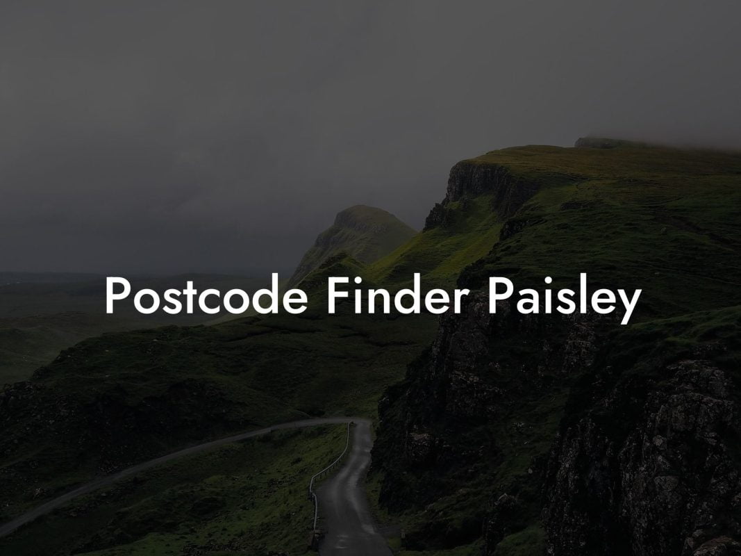 Postcode Finder Paisley