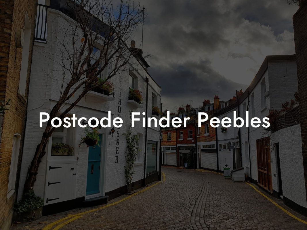 Postcode Finder Peebles