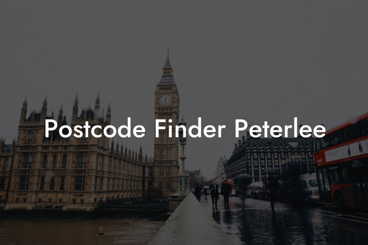 Postcode Finder Peterlee