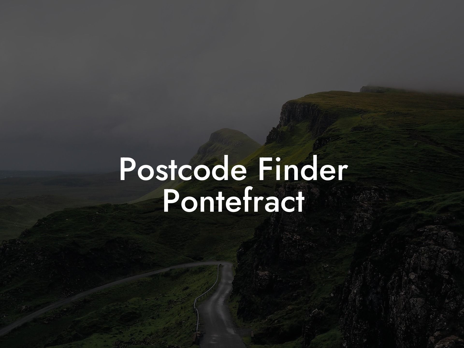 Postcode Finder Pontefract