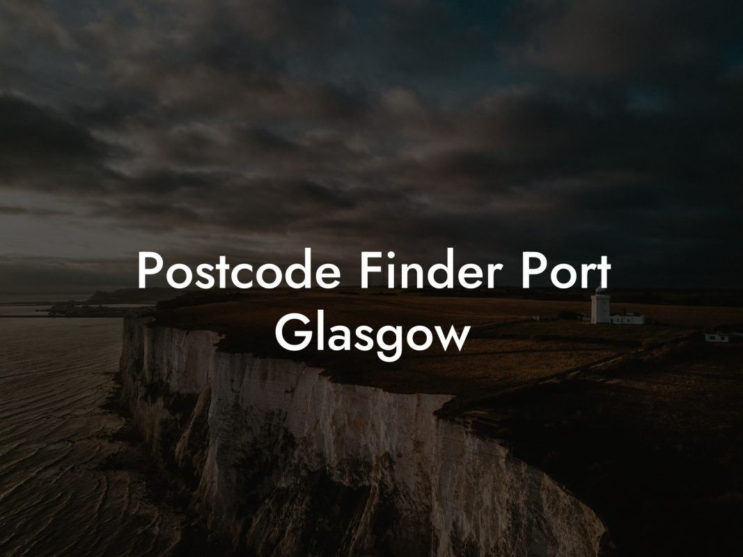 Postcode Finder Port Glasgow