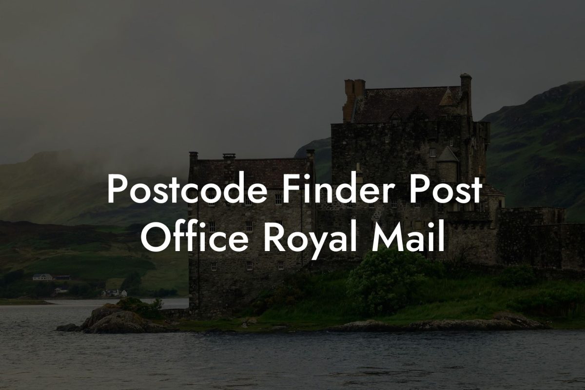 Postcode Finder Post Office Royal Mail