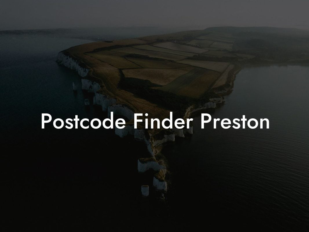 Postcode Finder Preston