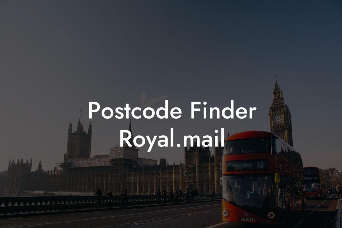 Postcode Finder Royal.mail