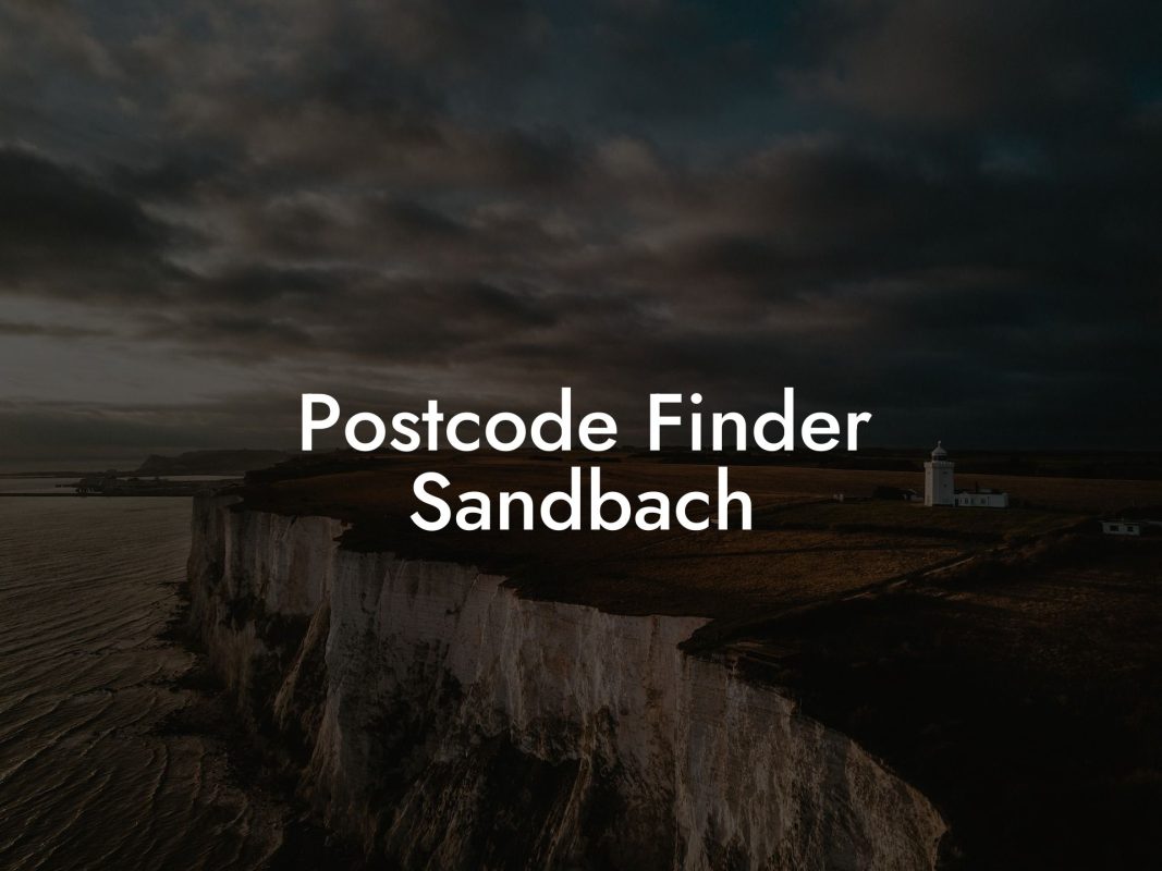 Postcode Finder Sandbach