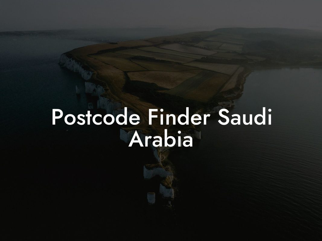 Postcode Finder Saudi Arabia