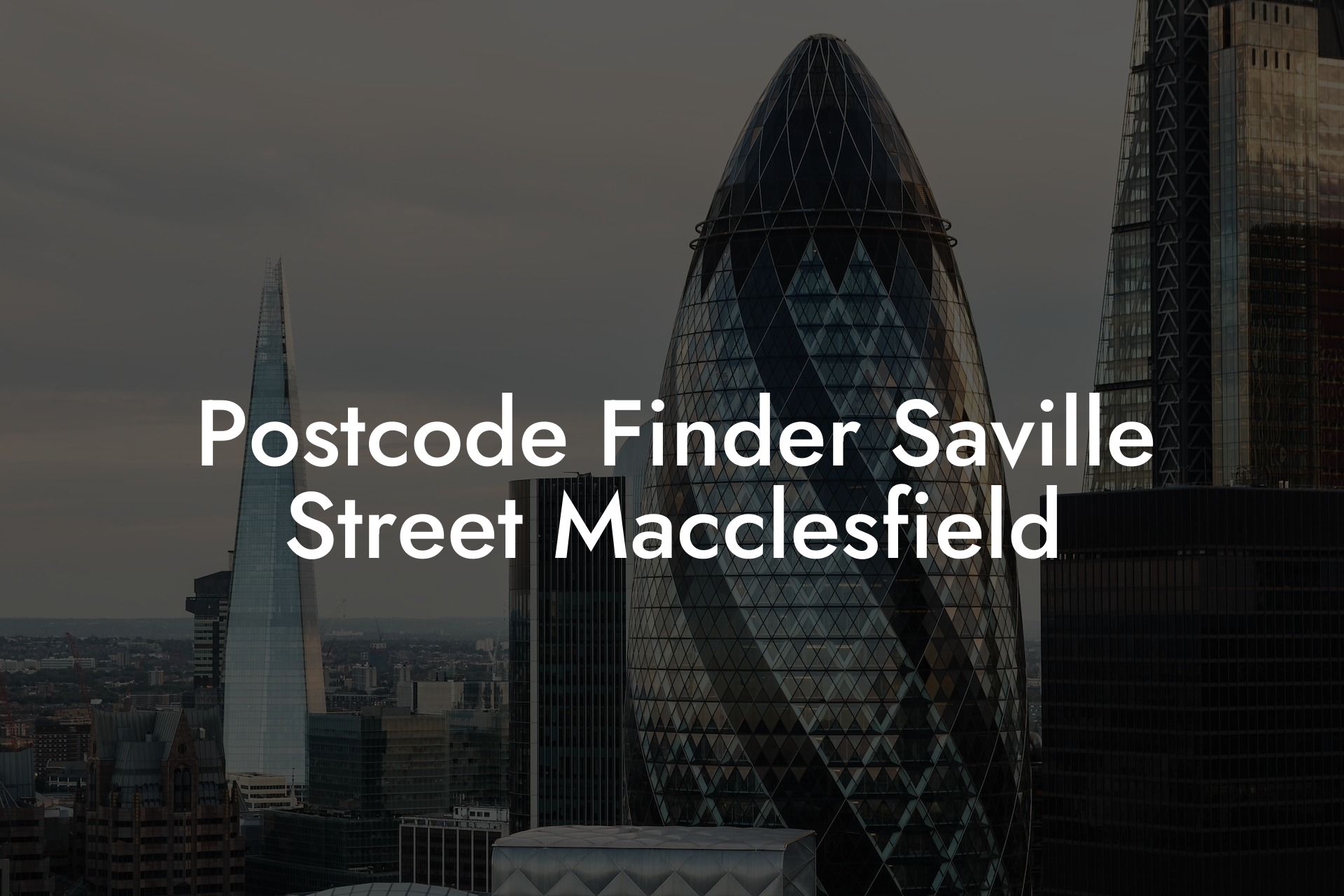 Postcode Finder Saville Street Macclesfield