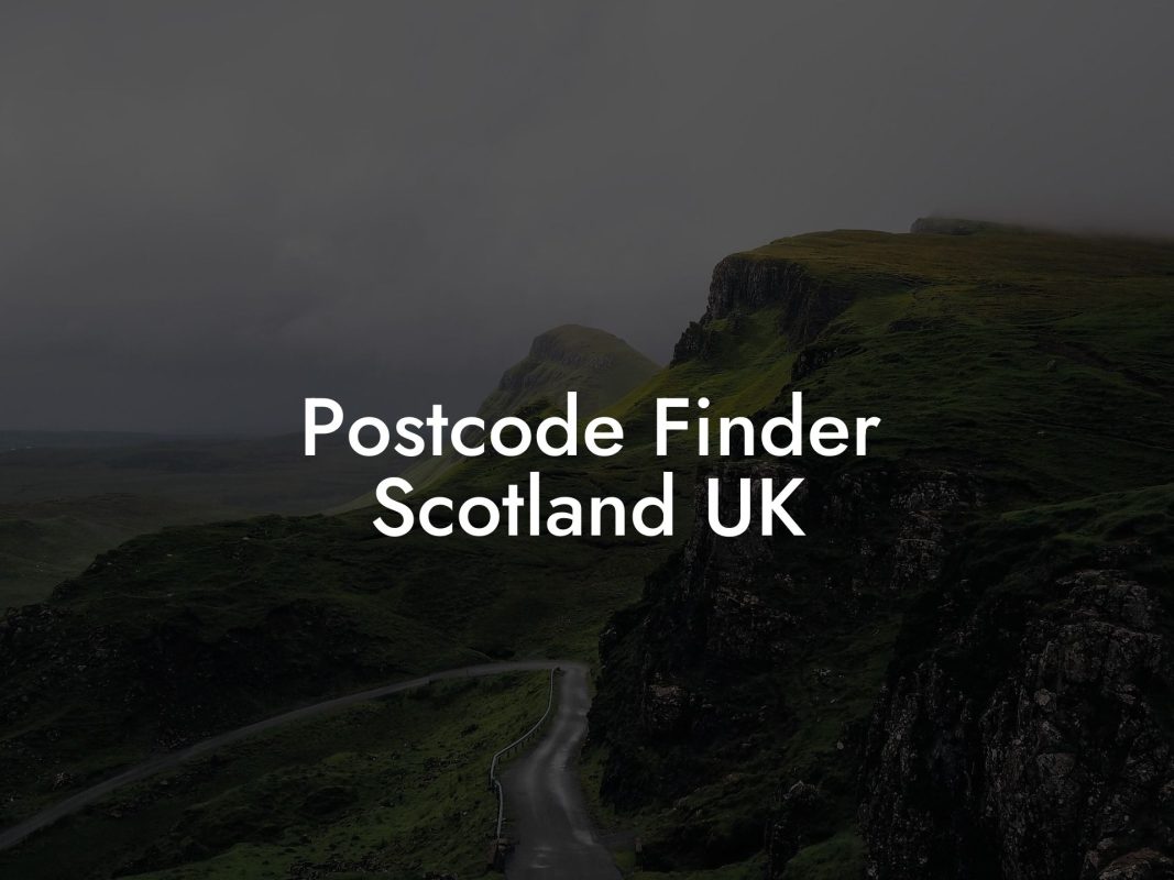 Postcode Finder Scotland UK