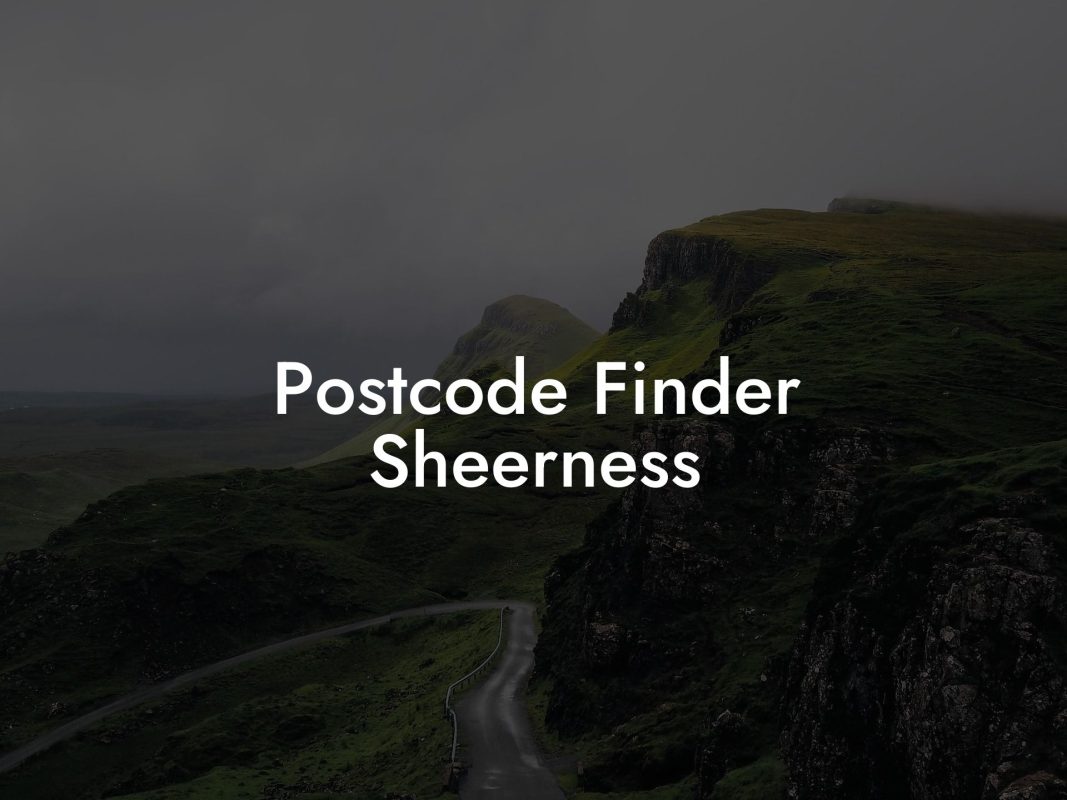 Postcode Finder Sheerness