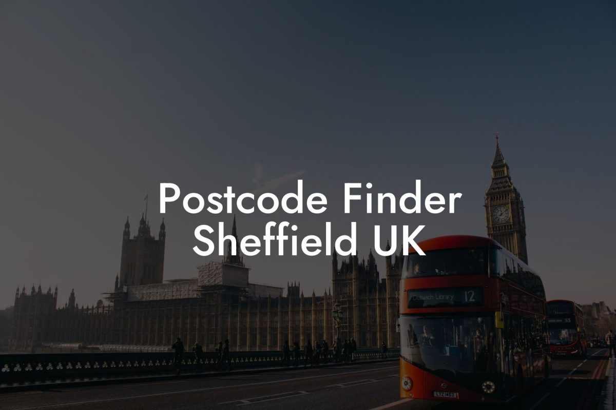 Postcode Finder Sheffield UK