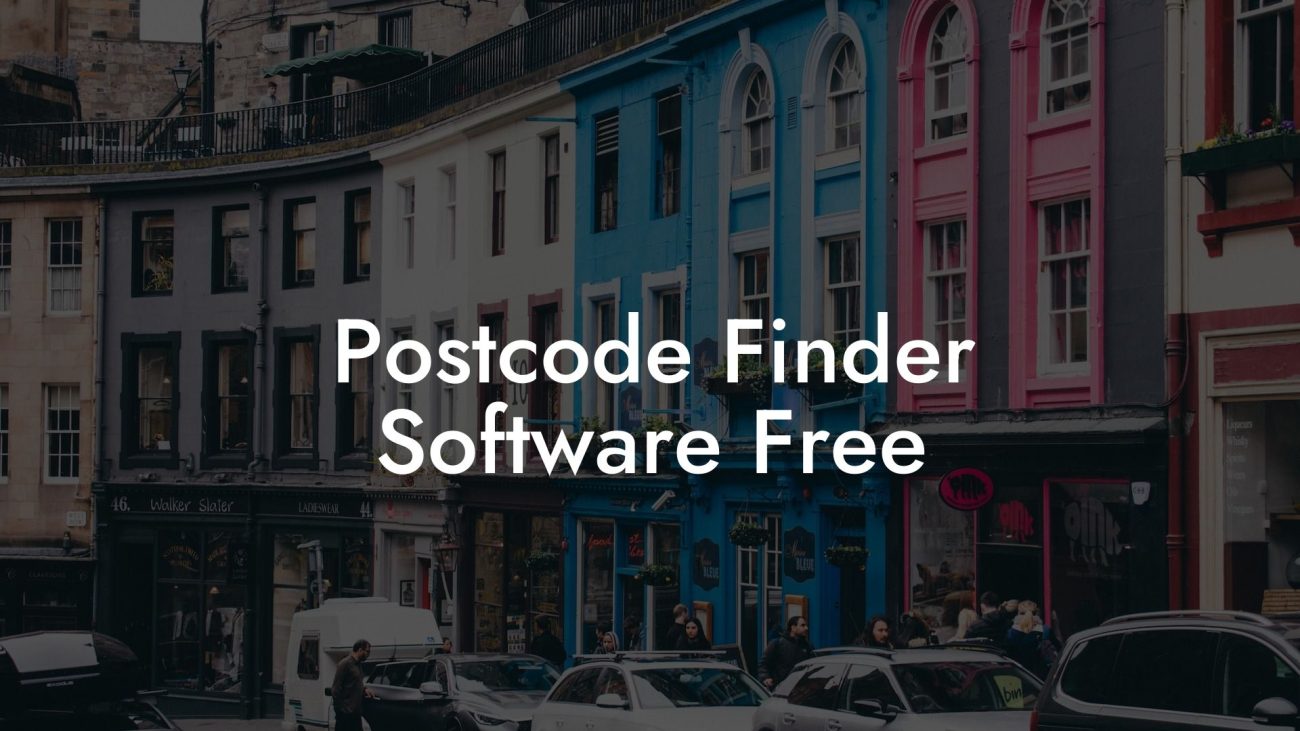 Postcode Finder Software Free