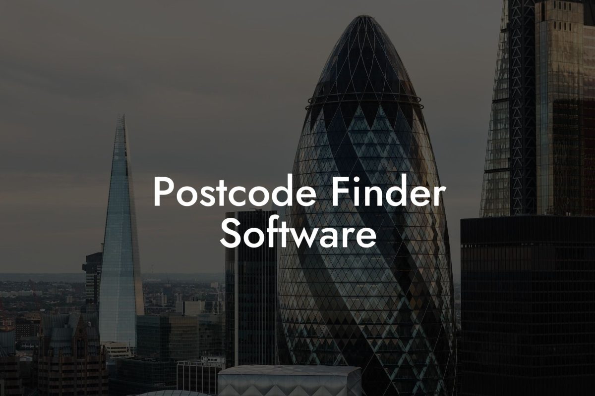 Postcode Finder Software