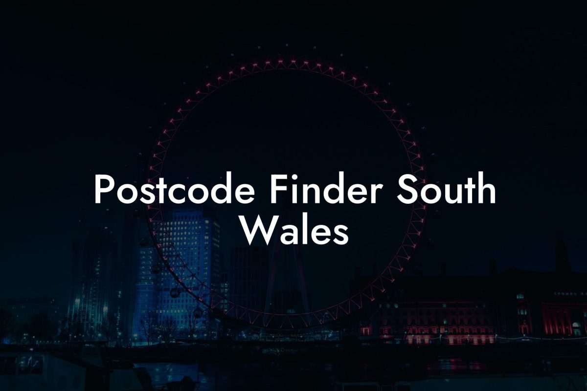 Postcode Finder South Wales