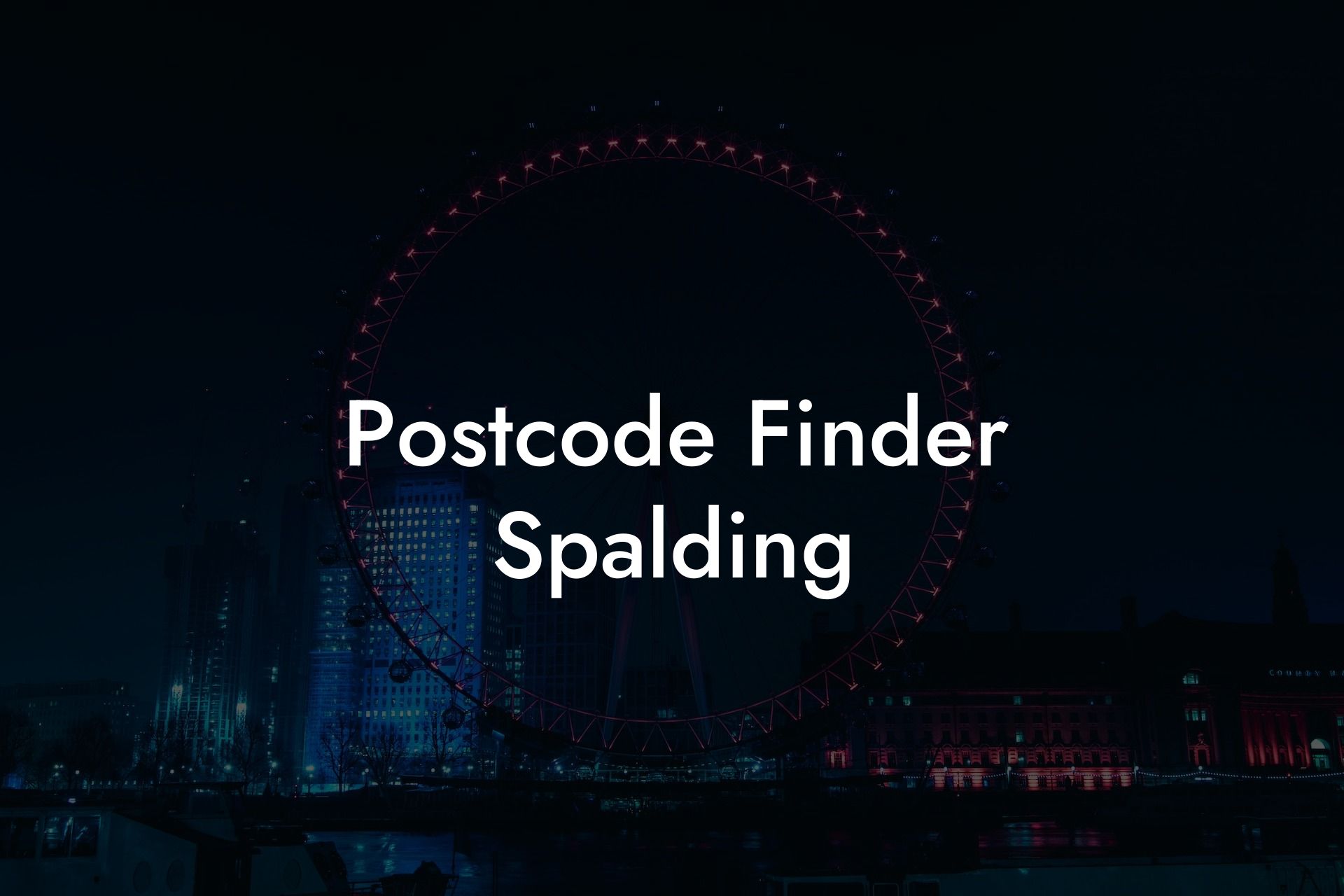 Postcode Finder Spalding