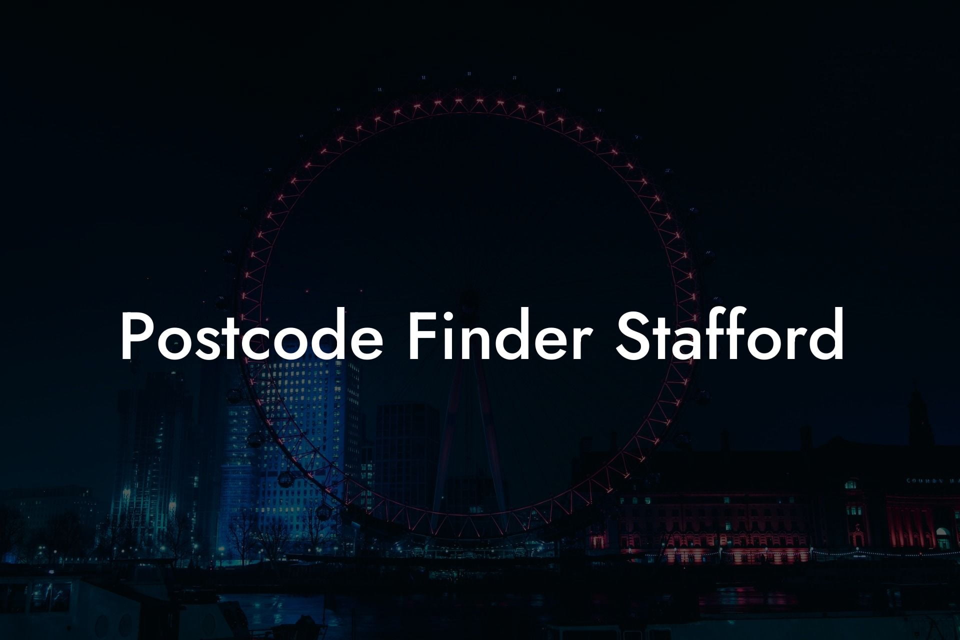 Postcode Finder Stafford