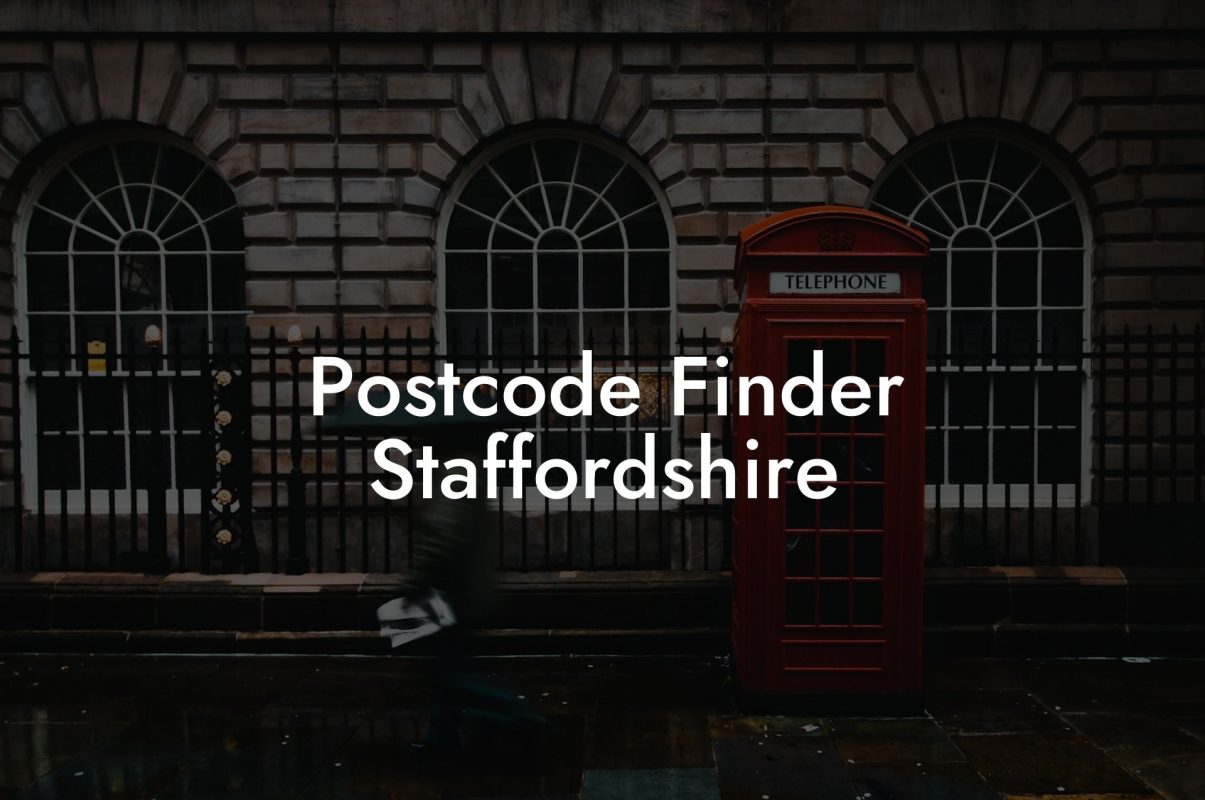 Postcode Finder Staffordshire