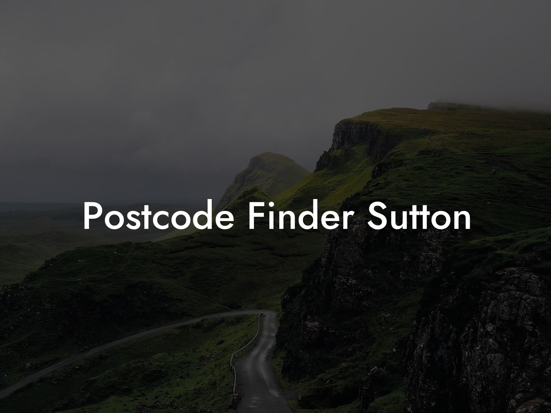 Postcode Finder Sutton