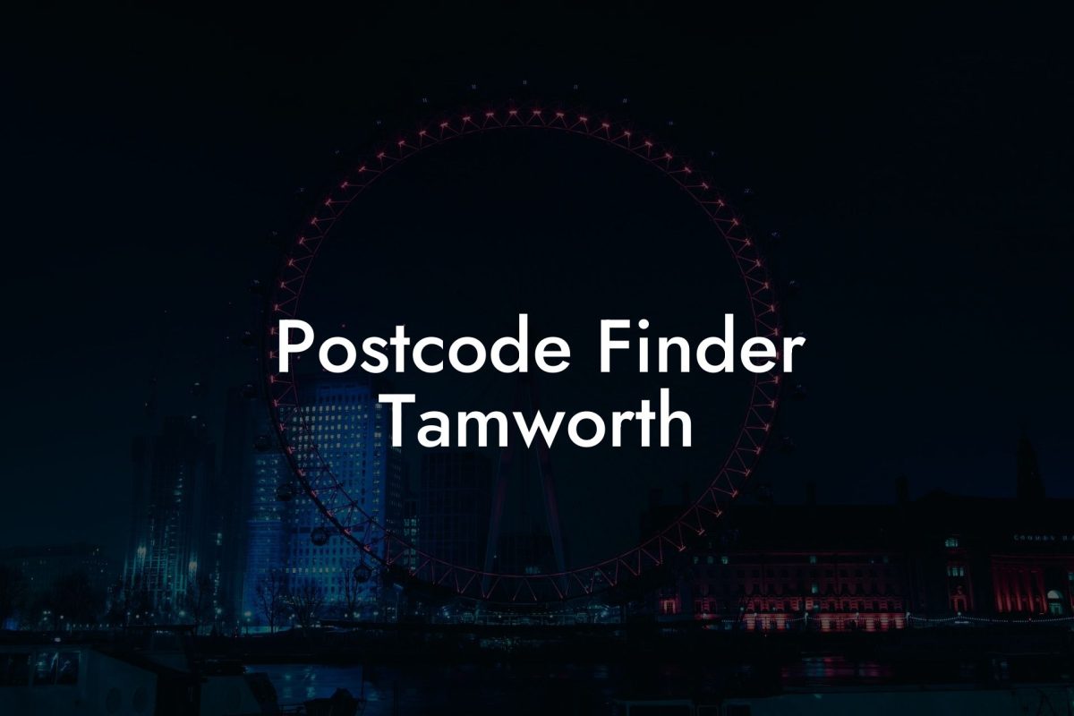 Postcode Finder Tamworth