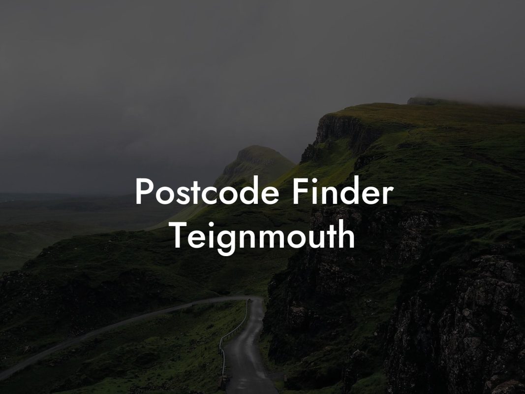 Postcode Finder Teignmouth