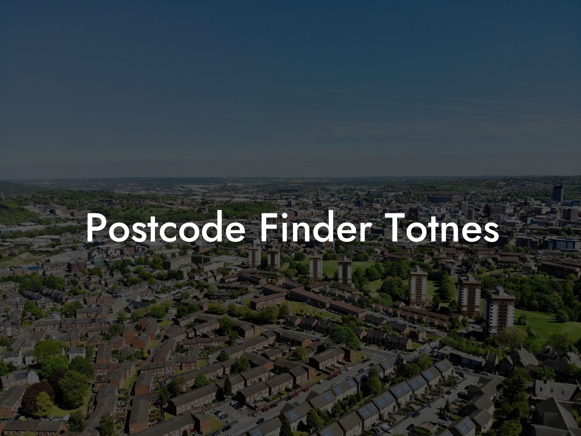 Postcode Finder Totnes