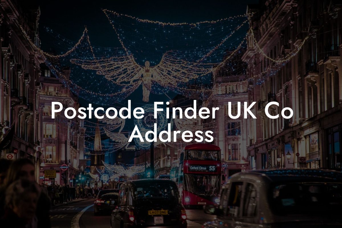 Postcode Finder UK Co Address