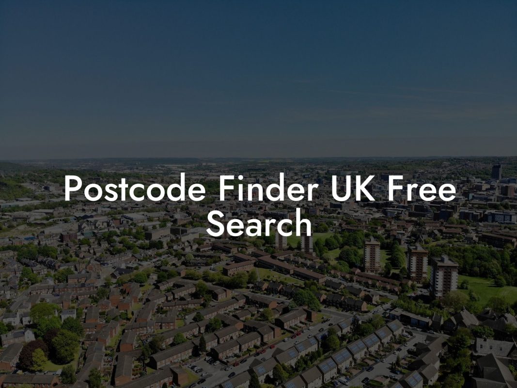 Postcode Finder UK Free Search