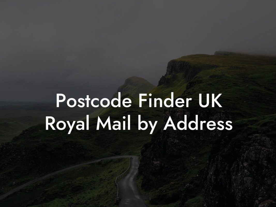 Postcode Finder UK Royal Mail by Address