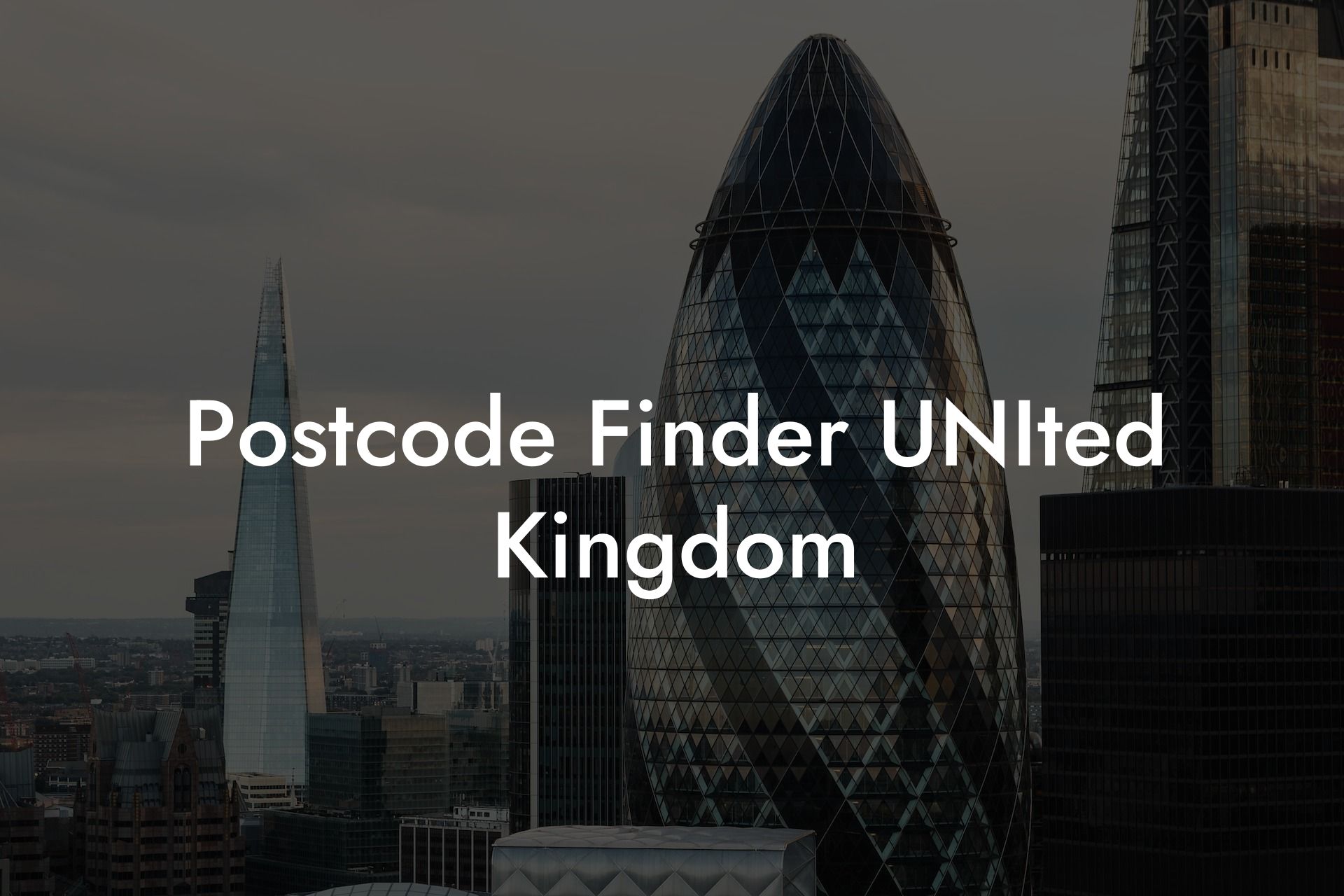 Postcode Finder UNIted Kingdom