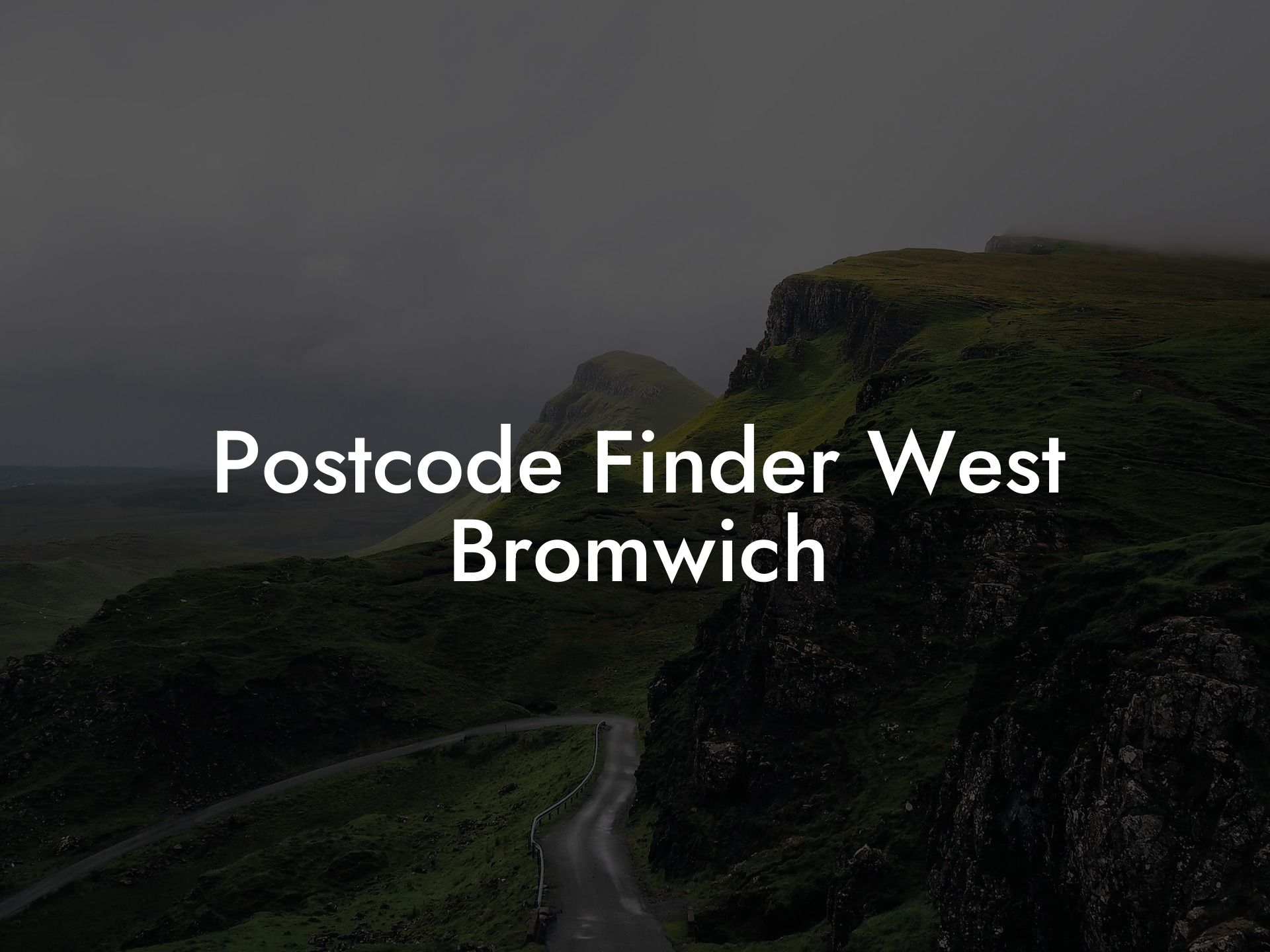 Postcode Finder West Bromwich