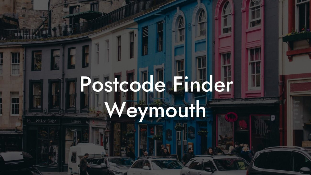 Postcode Finder Weymouth