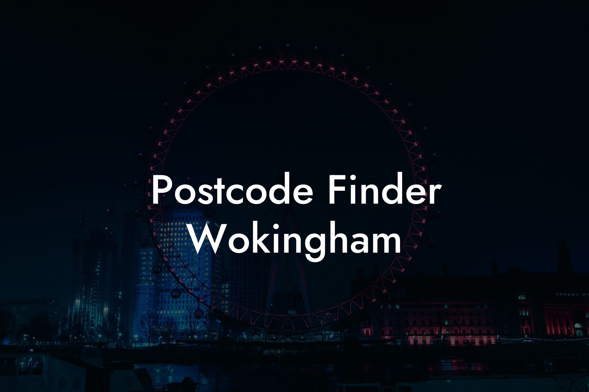 Postcode Finder Wokingham