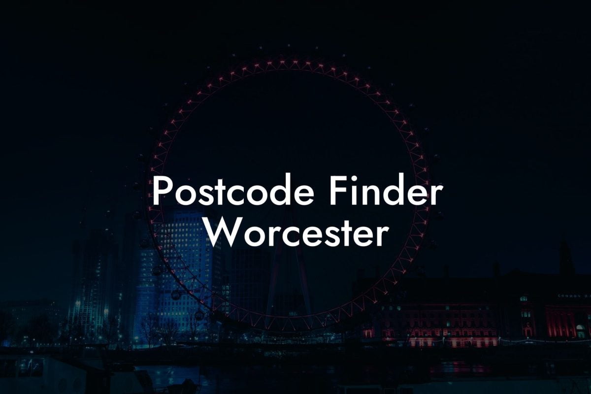 Postcode Finder Worcester