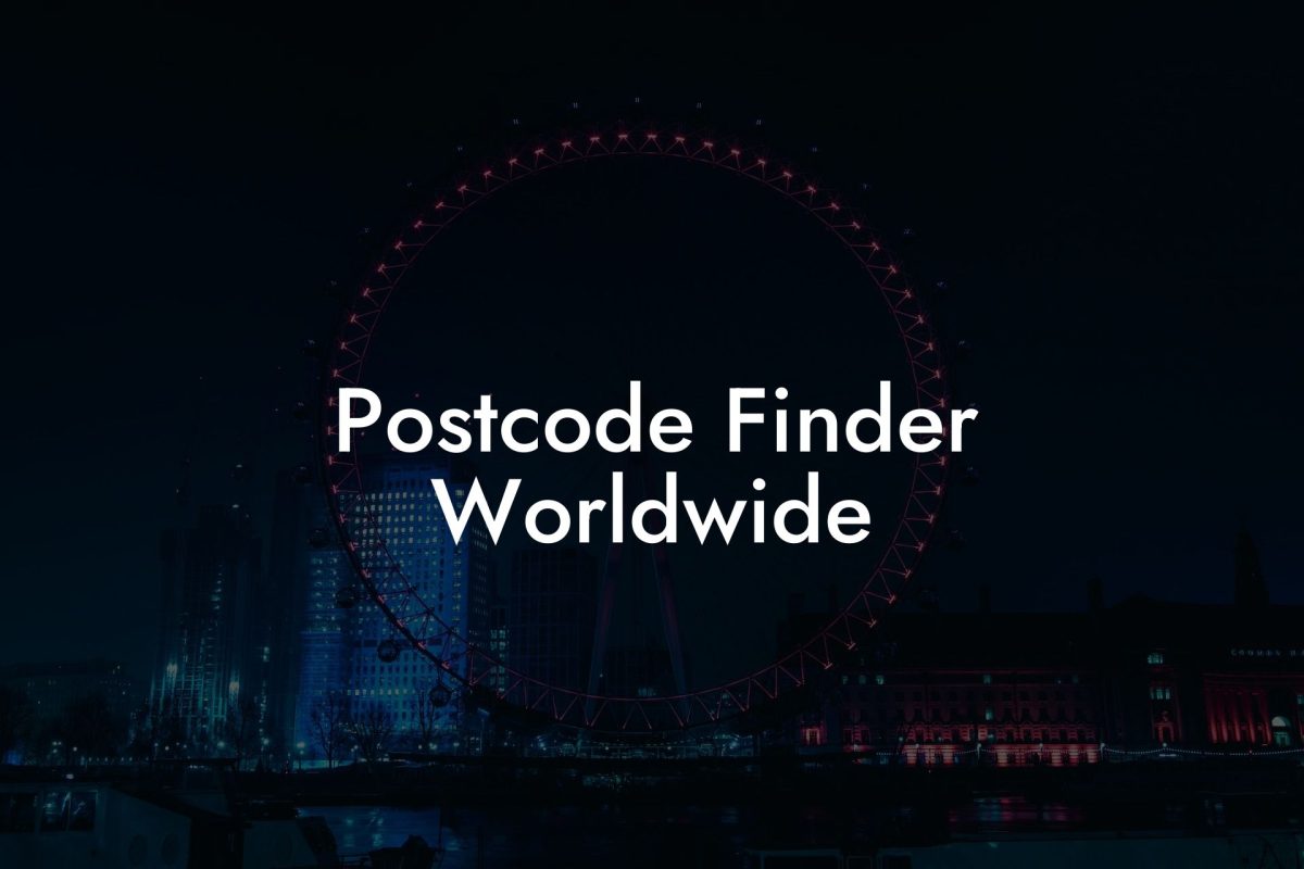 Postcode Finder Worldwide