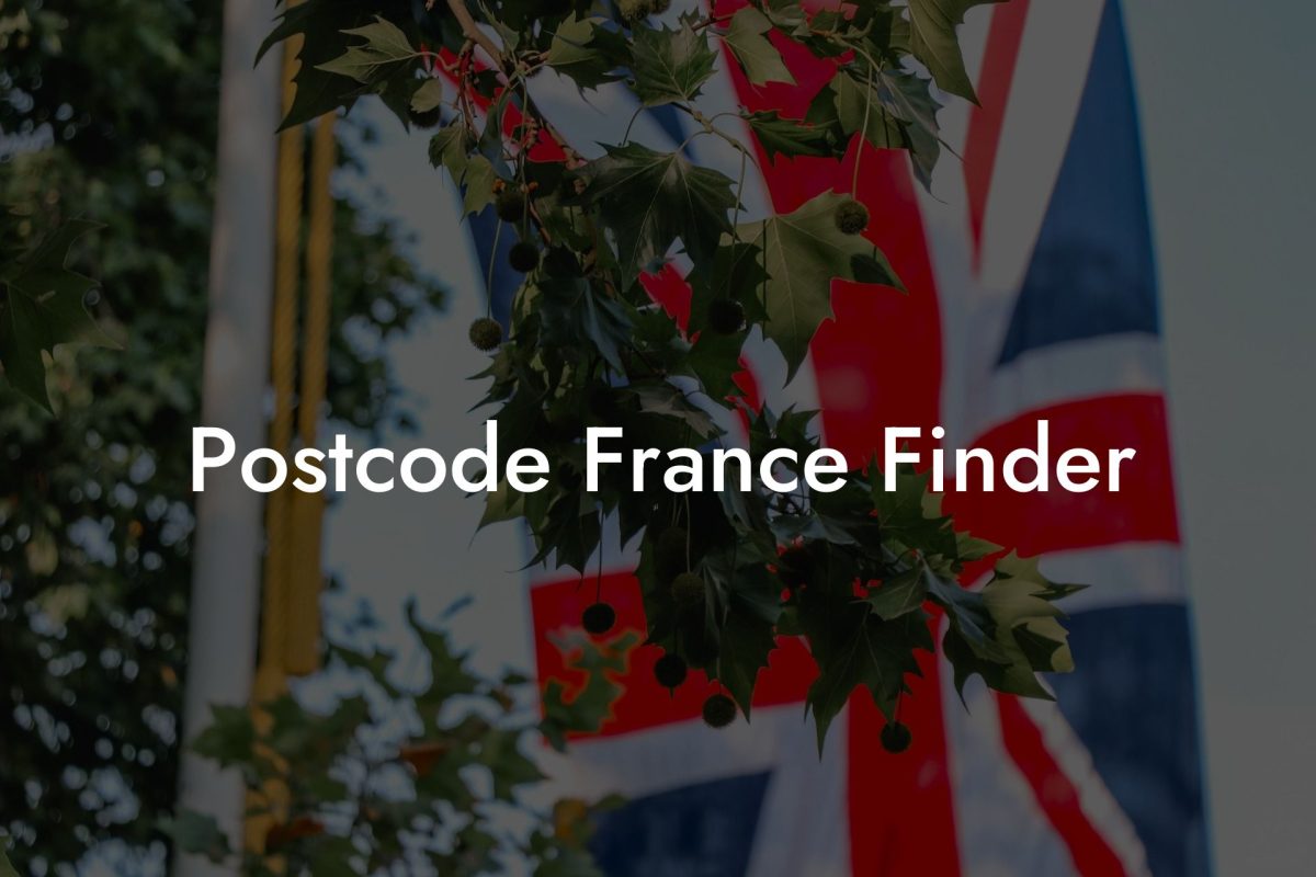 Postcode France Finder