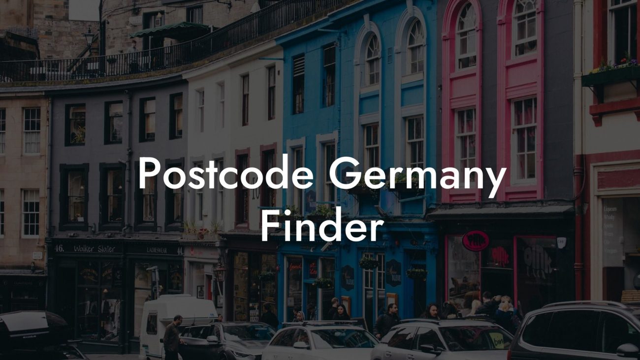 Postcode Germany Finder