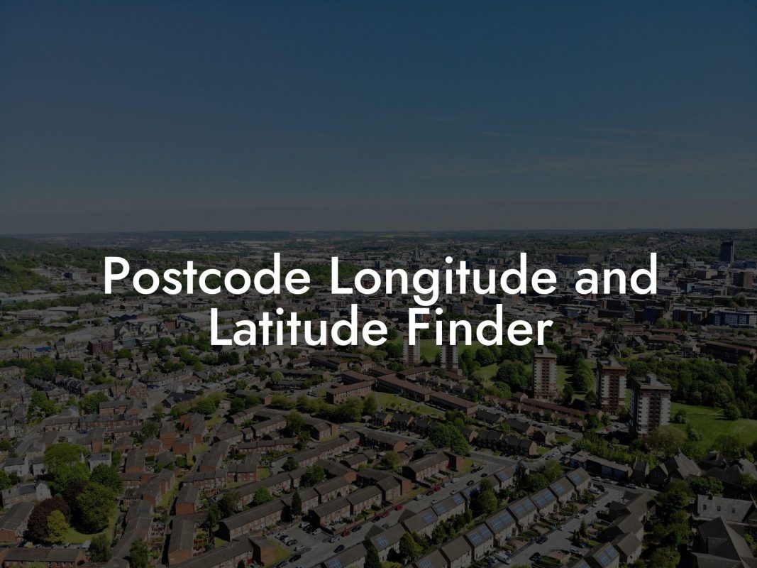 Postcode Longitude and Latitude Finder