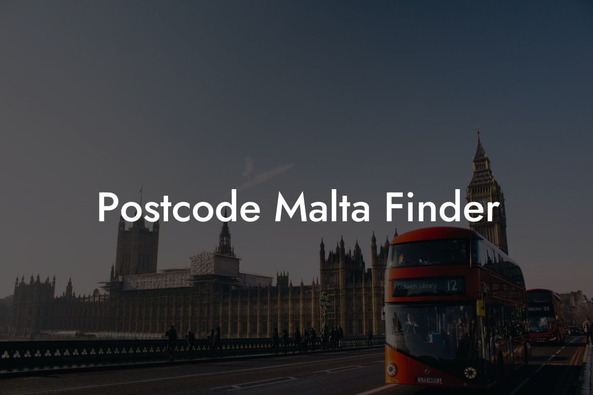 Postcode Malta Finder