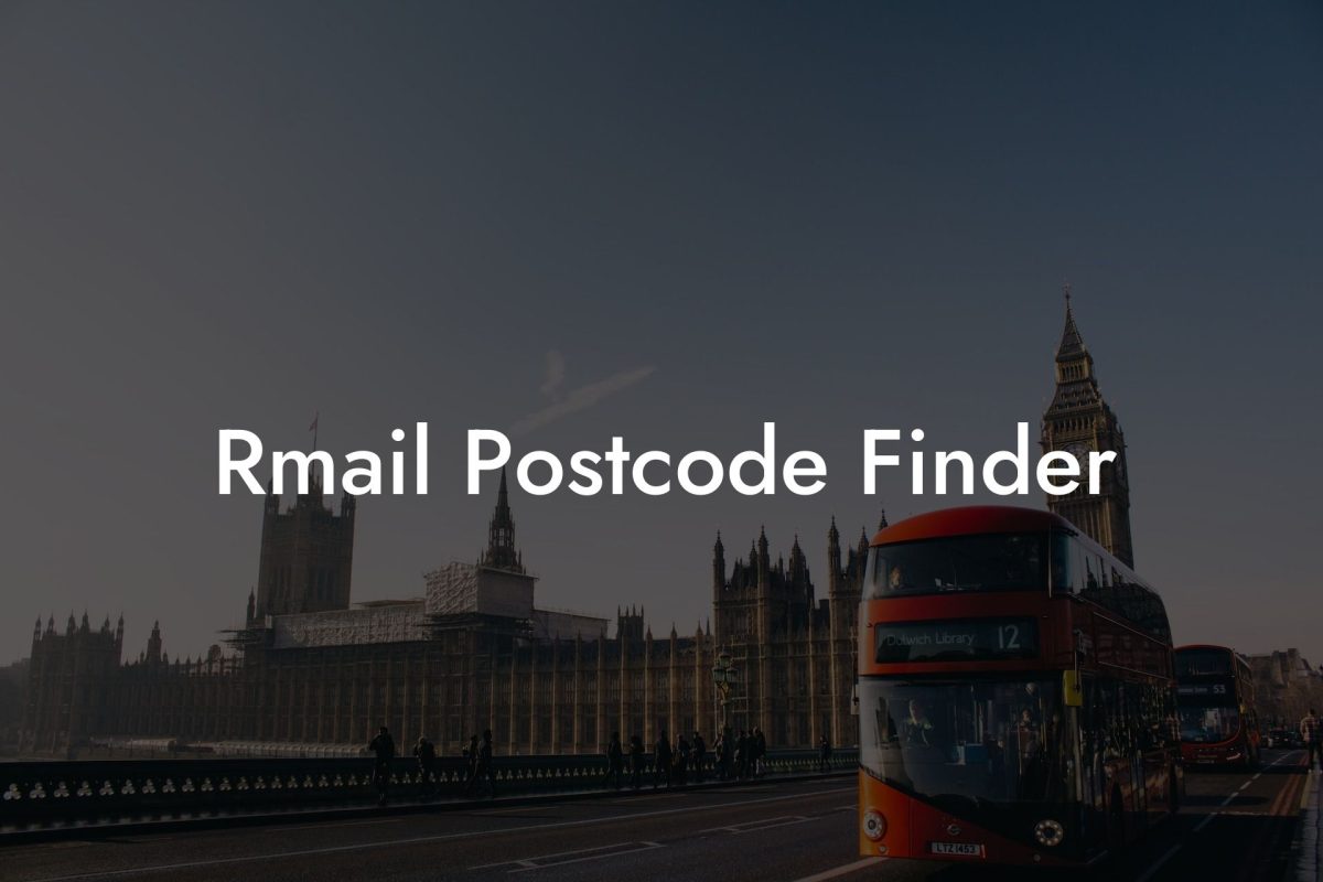 Rmail Postcode Finder