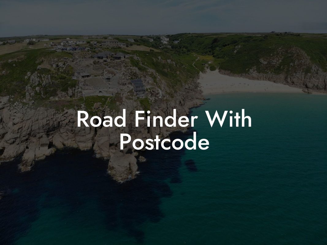 Road Finder With Postcode