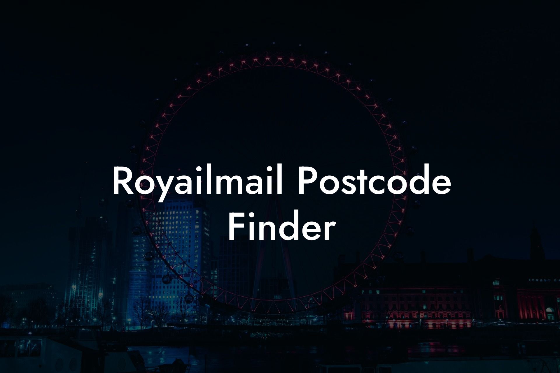 Royailmail Postcode Finder