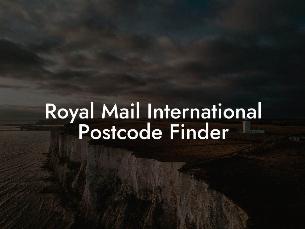 Royal Mail International Postcode Finder