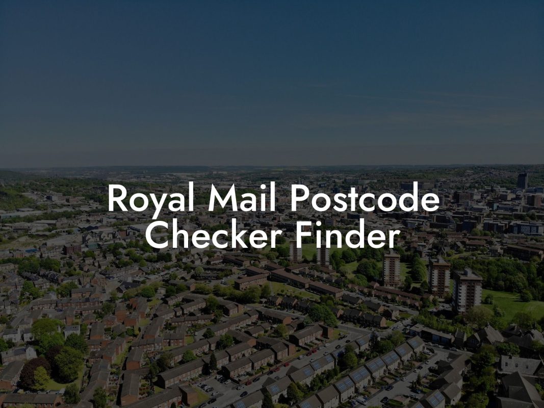 Royal Mail Postcode Checker Finder