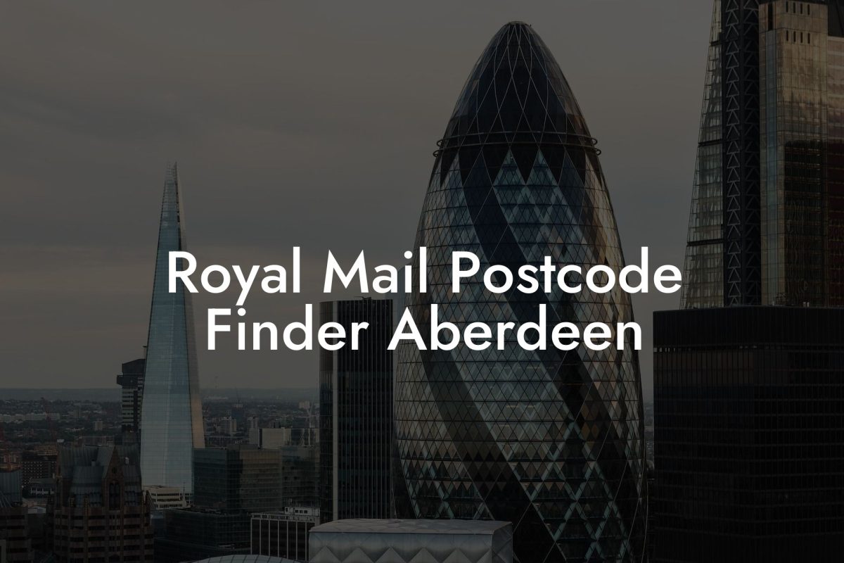 Royal Mail Postcode Finder Aberdeen