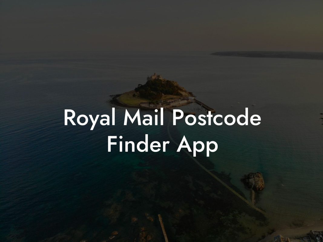 Royal Mail Postcode Finder App