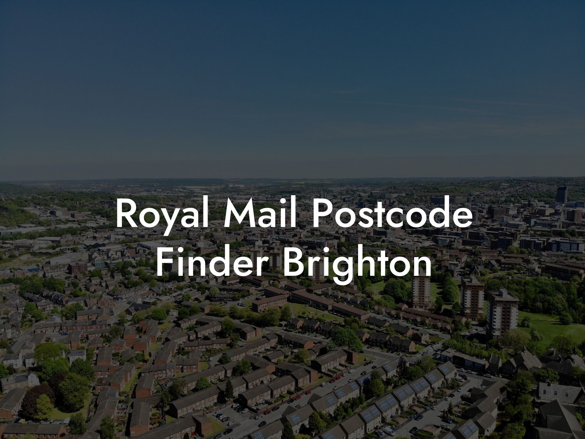 Royal Mail Postcode Finder Brighton